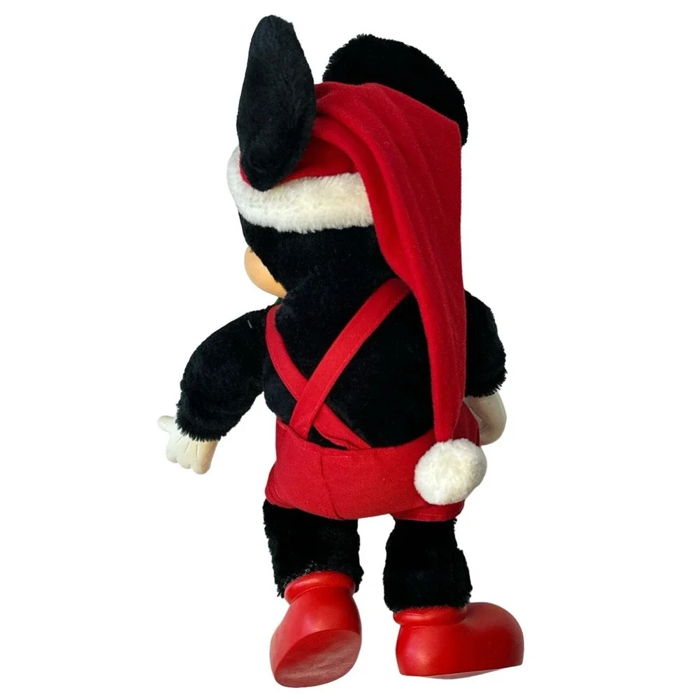 Vintage DISNEY Applause Mickey Mouse Christmas Plush Body Plastic Extremities
